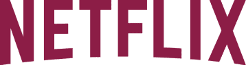 The image shows the Netflix logo in bold, red capital letters on a light background.