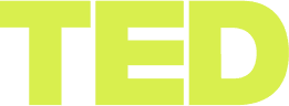 Large, bold, yellow-green letters spelling "TED" on a light background.