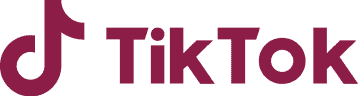 TikTok logo with a stylized musical note icon to the left of the word 