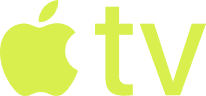 Apple TV logo in light green, featuring the Apple icon followed by the lowercase letters 